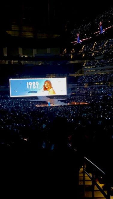 Taylor Swift announcing 1989 Taylors Version on her last night of the U.S leg of the tour on August 9, 2023.