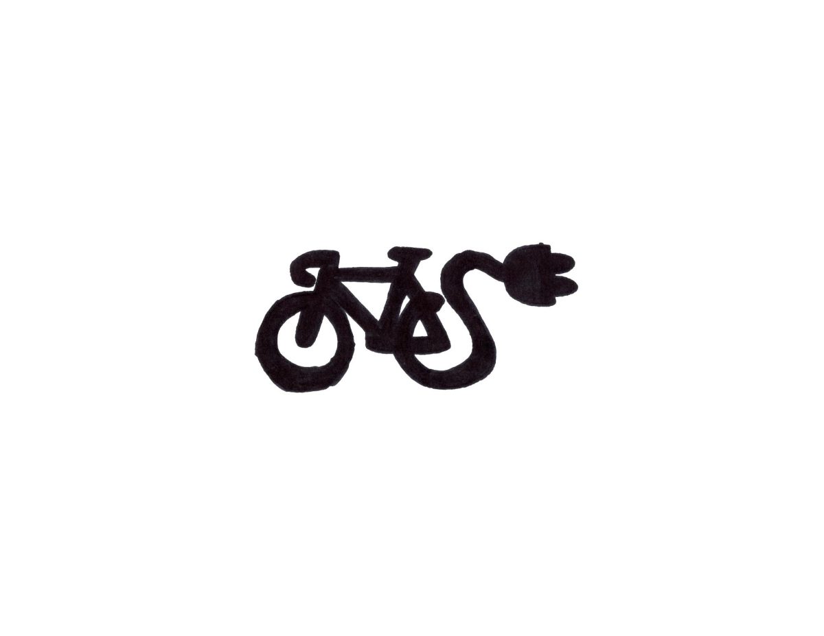 e-bikes art cutout