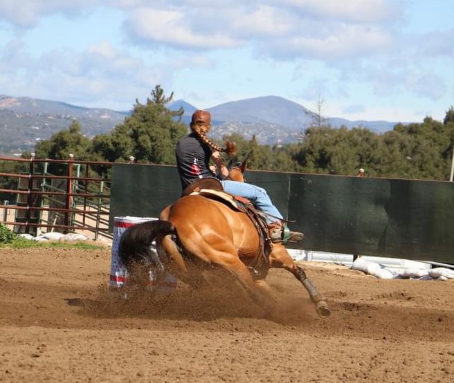 Joyce practicing for competition.