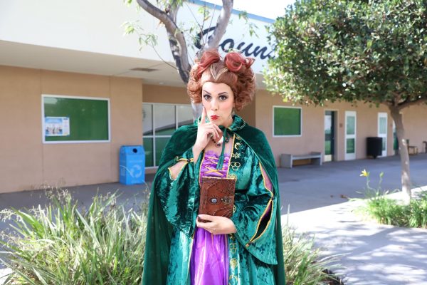 Campus Supervisor
Justine Valdez 

“It was actually my sister Mrs. Bea who came up with the idea for us. We thought it would be fun to be the Sanderson sisters since they are looking for kids and so are we as campus security.”
