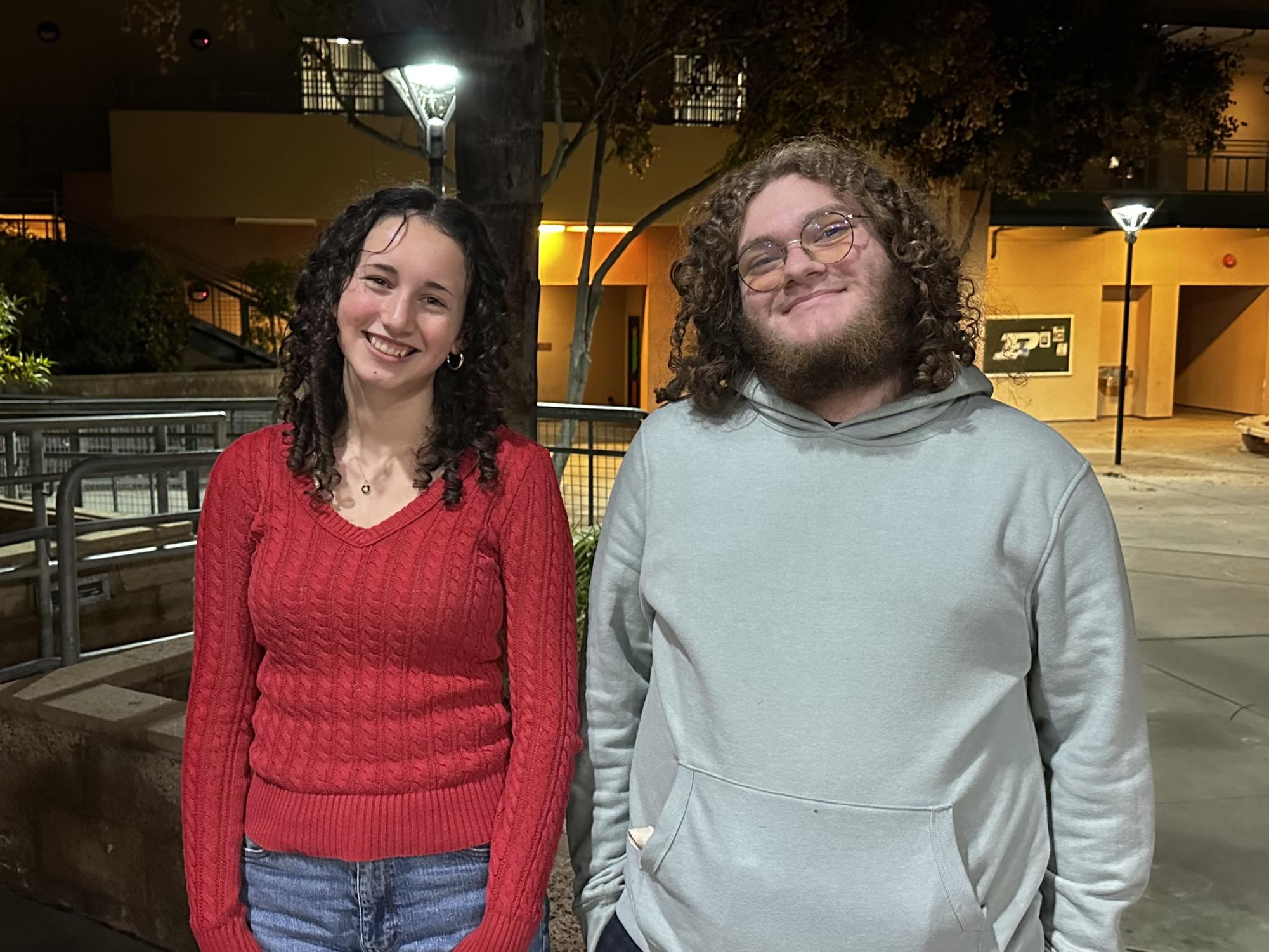 Talented minds: Juniors Sophia Simon and JJ Basch are smiling as they are excited to make a difference. They will continue to make strides towards there futures.  