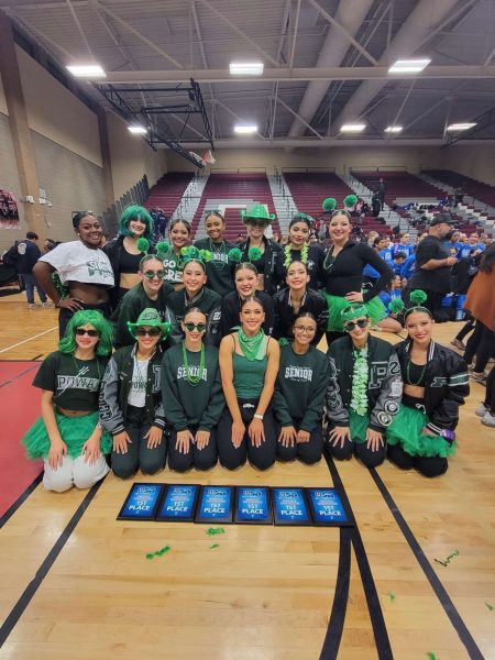 Poway Dance Project shows their first place awards. They won six categories: large lyrical, small lyrical, small jazz, small contemporary, medium contemporary and game day. 