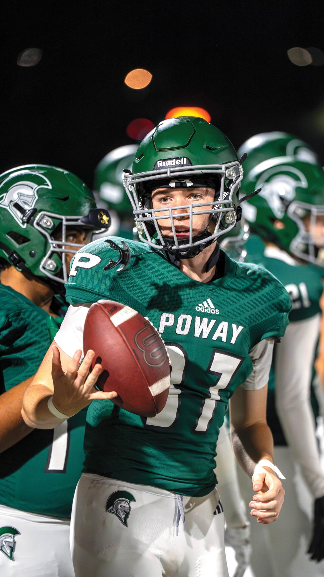 Stare of Determination: Freshman Carson Williams Stands on the sidelines on his very first varsity game against Mt Miguel helping varsity as a long snapper against Mt Miguel on Sept. 19.