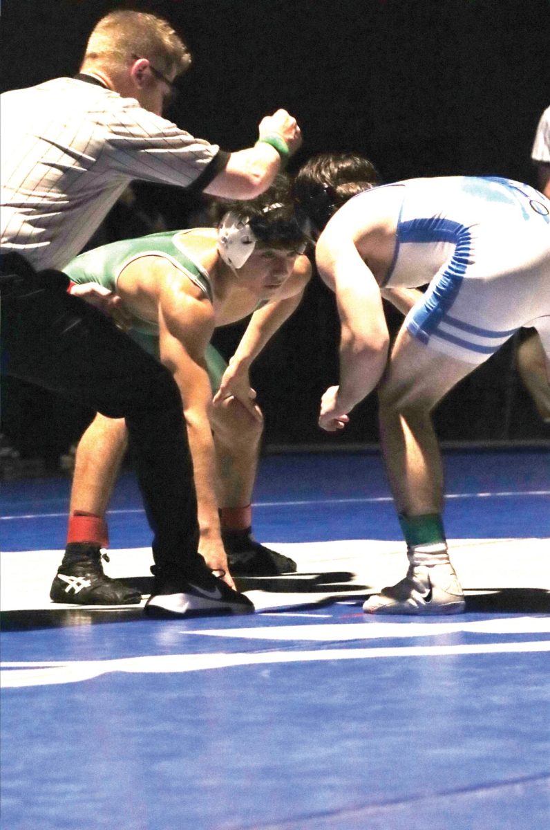 Junior Diego Valdiviezo faces off head-to-head with a rival Bronco.